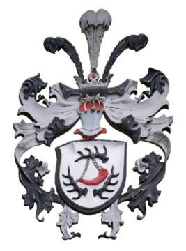 Wappen Schloss Rothenhorn · Herb Czerwony Róg